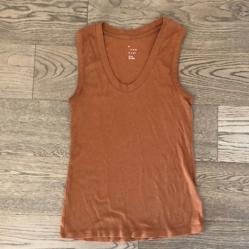 *NFS* Ribbed Brown Tank Top